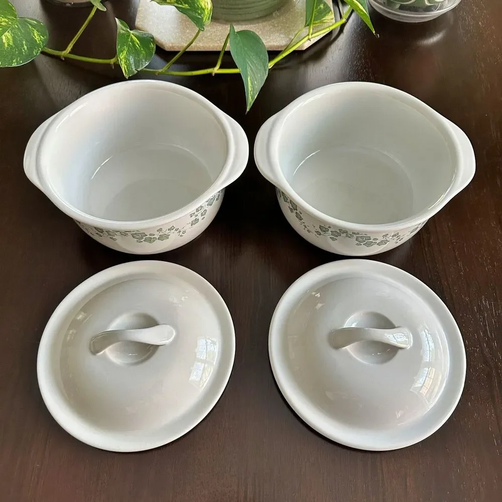 Corelle Coordinates Stoneware Callaway Ivy Casserole Dish (Qty 2) Leafy Vines
